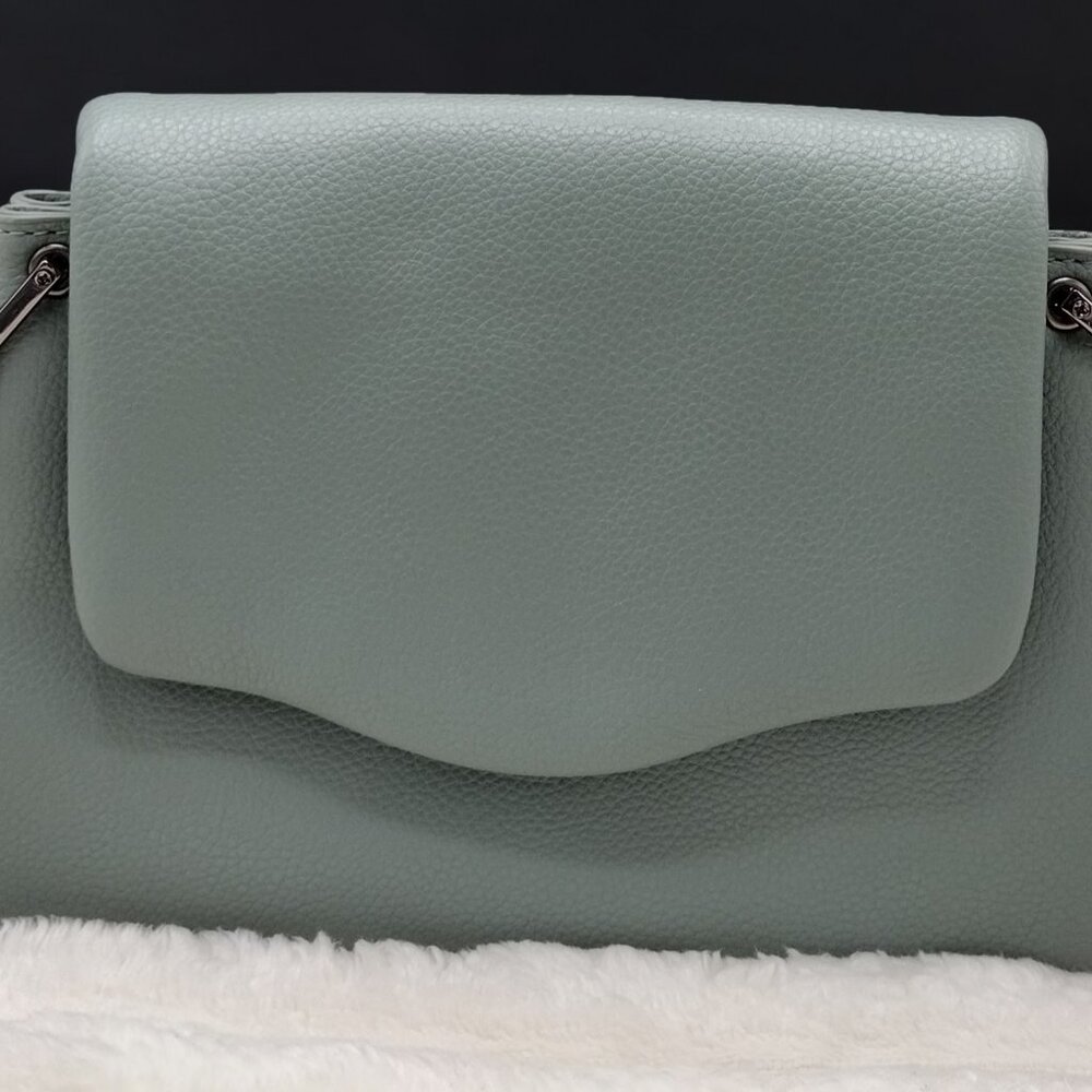 A New Day Women's Small Green Crossbody Bag Purse Vegan Magnetic Closure